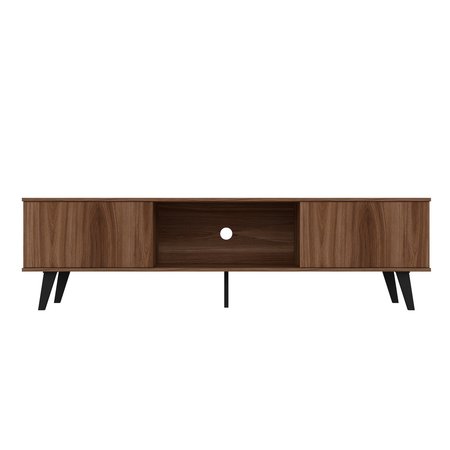 Manhattan Comfort Doyers 70.87 TV Stand, Nut Brown 176AMC174